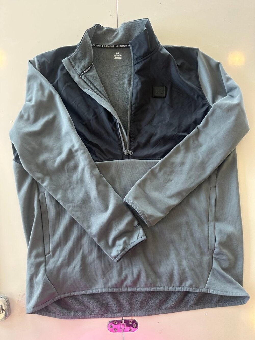 Under Armour Storm XL Gray Polyester Quarter Zip Pullover Sweatshirt